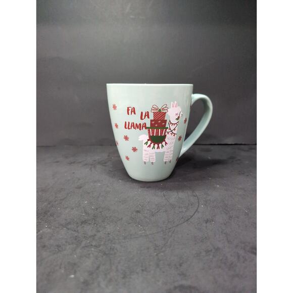 Sheffield Home "Fa La Llama" Mug, 16 oz Ceramic Holiday Coffee Cup Festive Llama - Picture 3 of 9
